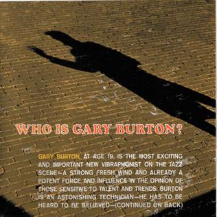 <i>Who Is Gary Burton?</i> 1963 studio album by Gary Burton