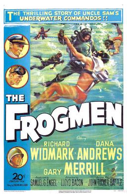 <i>The Frogmen</i> 1951 American black and white WWII drama film by Lloyd Bacon