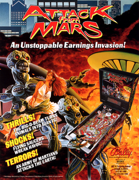 <i>Attack from Mars</i> 1995 pinball machine