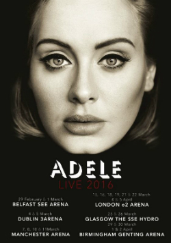 <span class="mw-page-title-main">Adele Live 2016</span> 2016–17 concert tour by Adele