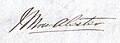 Signature of James Somerville McAlester Esq. of Kennox who inherited Laigh Chapelton from his father Charles on 25 April 1848.