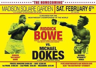 <span class="mw-page-title-main">Riddick Bowe vs. Michael Dokes</span> 1993 boxing match