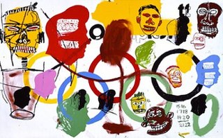 <i>Olympics</i> (Basquiat and Warhol) Painting by Jean-Michel Basquiat and Andy Warhol