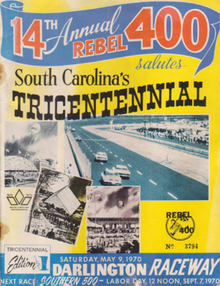 1970 Rebel 400 program cover