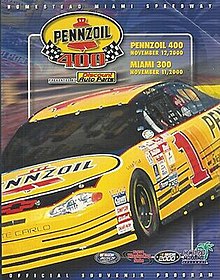 2000 Pennzoil 400 program cover