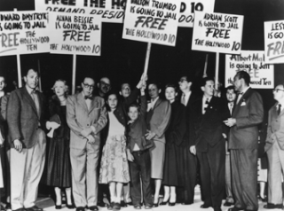 <span class="mw-page-title-main">Hollywood blacklist</span> Mid-20th century banning of suspected Communists from U.S. entertainment