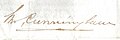 Signature of John Cunningham, Ironmaster of Barrhead who purchased the Chapelton estate from James McAlester Esq. in May 1874.