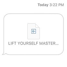 Cover art displaying the mastered file of "Lift Yourself"