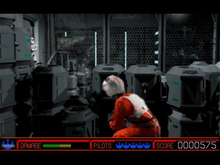 Rebel Assault II is played as a rail shooter. The player can take cover from incoming fire during on-foot sequences. Star-wars-rebel-assault-ii-the-hidden-empire-screenshot.png