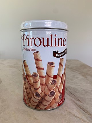 <span class="mw-page-title-main">Pirouline</span> US brand of rolled sweet wafer cookie