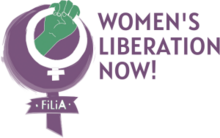 FiLiA logo: Women's Liberation Now!