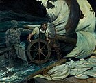 Peril at Sea" (1920) oil on canvas, 26-inch. by 30.25-inch.