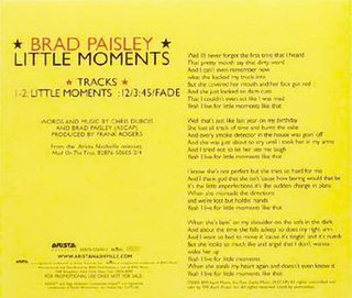 <span class="mw-page-title-main">Little Moments</span> 2003 single by Brad Paisley