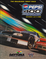 1998 Pepsi 400 program, showing the original planned date of July 4, 1998