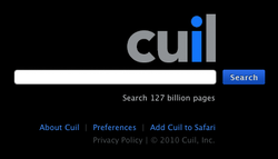 Cuil homepage