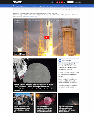 <span class="mw-page-title-main">Space.com</span> Space and astronomy news website