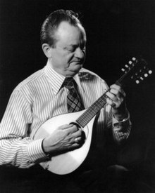 Mel Bay playing mandolin, about 1963, used in his book Fun With the Mandolin.