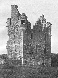 Busbie Castle village in the United Kingdom