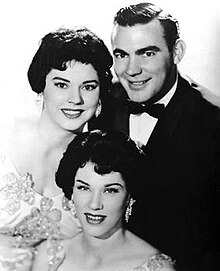 Bonnie and Jim Ed (top) with Maxine in the late 1950s