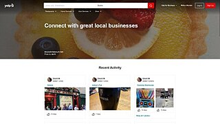 <span class="mw-page-title-main">Yelp</span> Directory service and online review forum