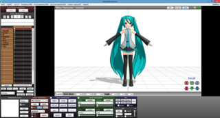 MikuMikuDance proprietary freeware animation program