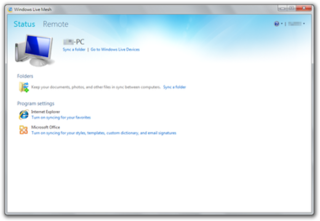 <span class="mw-page-title-main">Windows Live Mesh</span>