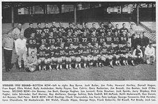 In 1952, six years after the NFL officially desegregated again, Art Rooney's Pittsburgh Steelers had only one black player on the roster, fullback Jack Spinks (#37). 1952-Steelers-teamphoto.jpg