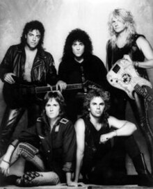 Bad English, clockwise L-to-R: Neal Schon, Deen Castronovo, Ricky Phillips, Jonathan Cain, and John Waite