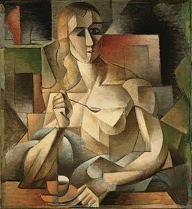 Le goûter (Tea Time) by Jean Metzinger, 1911, oil on canvas, 75.9 × 70.2 cm, Philadelphia Museum of Art