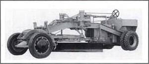 Galion developed one of the first hydraulic power grader systems in the 1920s. By the early 1930s hydraulics were standard on all motor graders. An example of a 1922 "Galion Patrol" is shown here. Galion Patrol.jpg