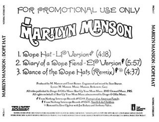 <span class="mw-page-title-main">Dope Hat</span> 1995 promotional single by Marilyn Manson