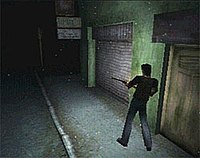 Harry's flashlight is the sole light source for the majority of the game. SH1 rifle.jpg