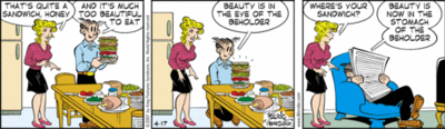 A Blondie comic strip depicting a Dagwood sandwich Dagwood Sandwich 20070417.png