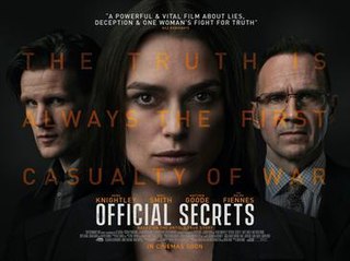 <i>Official Secrets</i> (film) 2019 "`UNIQ--templatestyles-00000020-QINU`" film