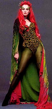 Uma Thurman as Poison Ivy in the 1997 film Batman & Robin. PamelaIsleyBatmanandRobin.jpg