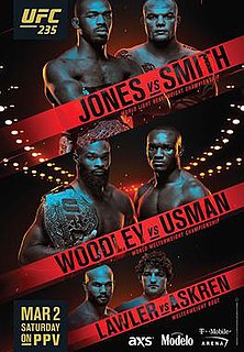 UFC 235 UFC mixed martial arts event in 2019