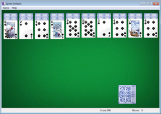 <span class="mw-page-title-main">Microsoft Spider Solitaire</span> Solitaire game in Microsoft Windows