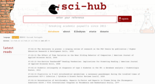 <span class="mw-page-title-main">Sci-Hub</span> Scientific research paper file sharing website