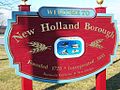 New Holland Borough sign in front of Garden Spot High School