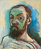 Self-Portrait in a Striped T-shirt, 1906, Statens Museum for Kunst, Copenhagen, Denmark