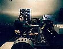 Conny Plank at the Windrose studio, Hamburg.