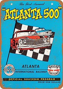 1960 Atlanta 500 program cover