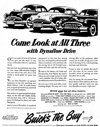 <span class="mw-page-title-main">Dynaflow</span> Automatic transmission produced by Buick from 1947 to 1963