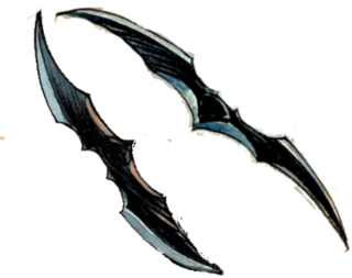 <span class="mw-page-title-main">Batarang</span> Fictional device used in the Batman franchise