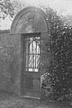 A marriage stone above the door to the Formal Gardens at Robertland House, East Ayrshire. Circa 1930.