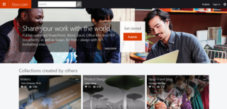 <span class="mw-page-title-main">Docs.com</span> Public document sharing service from Microsoft