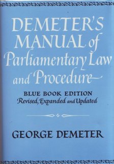 <i>Demeters Manual of Parliamentary Law and Procedure</i>