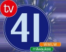 WMLW's "TV-41" logo, in use from the station's calling in September 2001 until September 2003, when the station found Time Warner basic cable carriage. WMLW 2001-2003 Logo.PNG