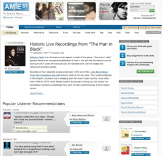 <span class="mw-page-title-main">Amie Street</span> Online music store from 2006-2010