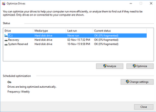 <span class="mw-page-title-main">Microsoft Drive Optimizer</span> Windows utility which defragments a hard drive